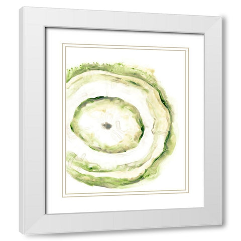Lichen Halo III White Modern Wood Framed Art Print with Double Matting by Vess, June Erica