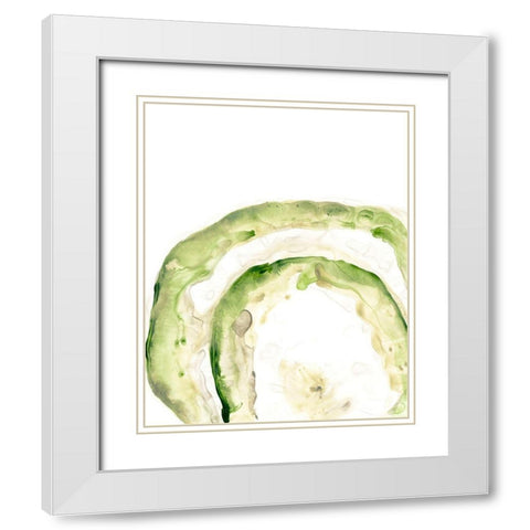 Lichen Halo IV White Modern Wood Framed Art Print with Double Matting by Vess, June Erica