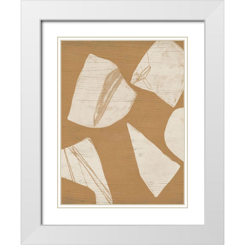Piecemeal I White Modern Wood Framed Art Print with Double Matting by Vess, June Erica