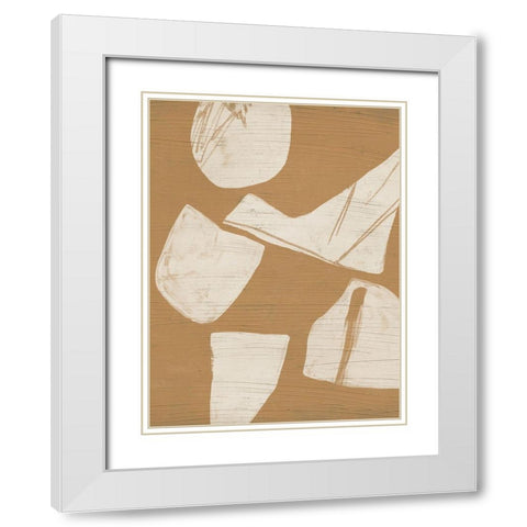 Piecemeal II White Modern Wood Framed Art Print with Double Matting by Vess, June Erica