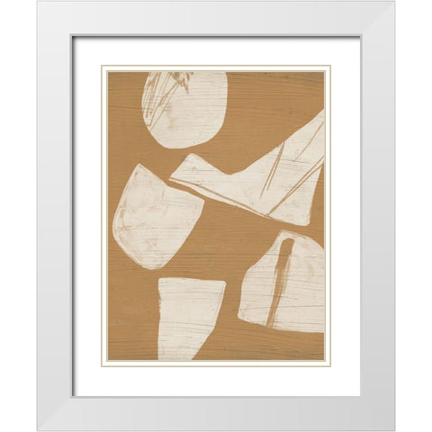 Piecemeal II White Modern Wood Framed Art Print with Double Matting by Vess, June Erica
