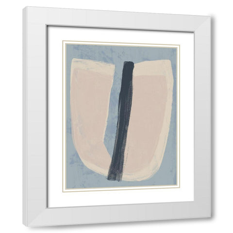 Paper Slice I White Modern Wood Framed Art Print with Double Matting by Vess, June Erica