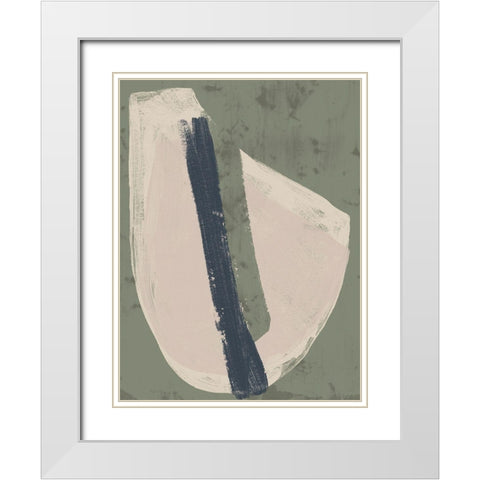 Paper Slice IV White Modern Wood Framed Art Print with Double Matting by Vess, June Erica