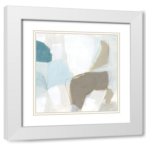 Mist Shapes I White Modern Wood Framed Art Print with Double Matting by Vess, June Erica