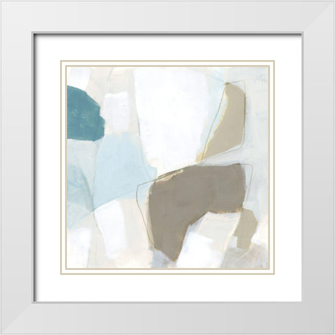 Mist Shapes I White Modern Wood Framed Art Print with Double Matting by Vess, June Erica