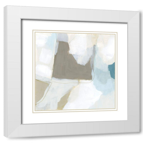 Mist Shapes II White Modern Wood Framed Art Print with Double Matting by Vess, June Erica