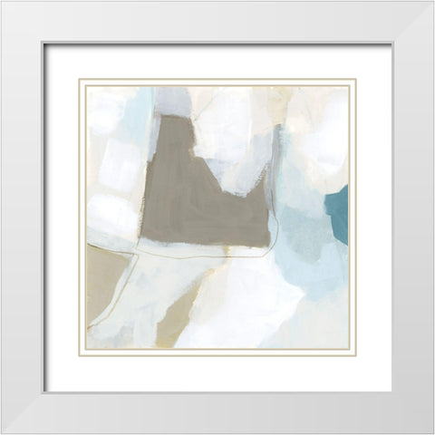 Mist Shapes II White Modern Wood Framed Art Print with Double Matting by Vess, June Erica
