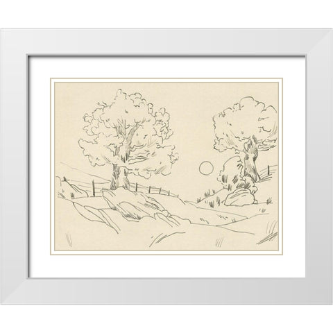 Christchurch Oak III White Modern Wood Framed Art Print with Double Matting by Green, Jacob
