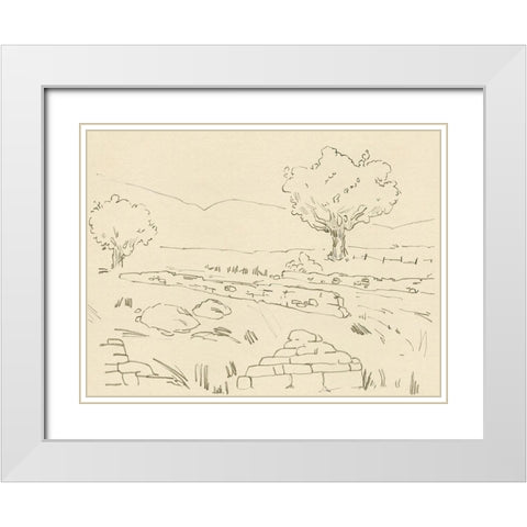 Christchurch Oak IV White Modern Wood Framed Art Print with Double Matting by Green, Jacob