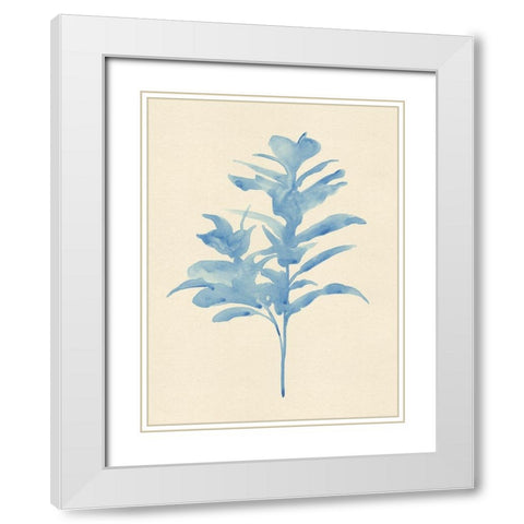 Verditer Fig I White Modern Wood Framed Art Print with Double Matting by Green, Jacob