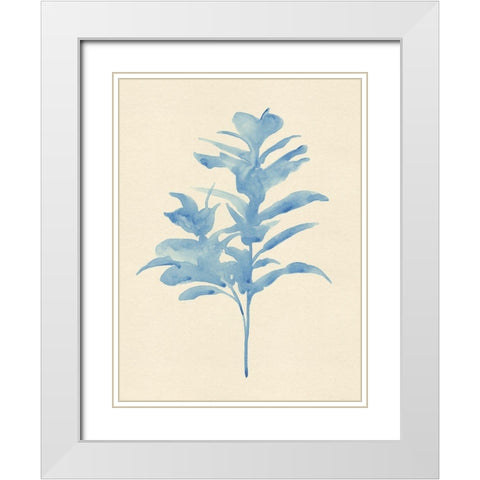 Verditer Fig I White Modern Wood Framed Art Print with Double Matting by Green, Jacob