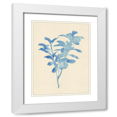 Verditer Fig II White Modern Wood Framed Art Print with Double Matting by Green, Jacob