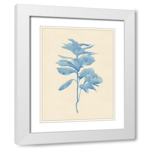Verditer Fig III White Modern Wood Framed Art Print with Double Matting by Green, Jacob
