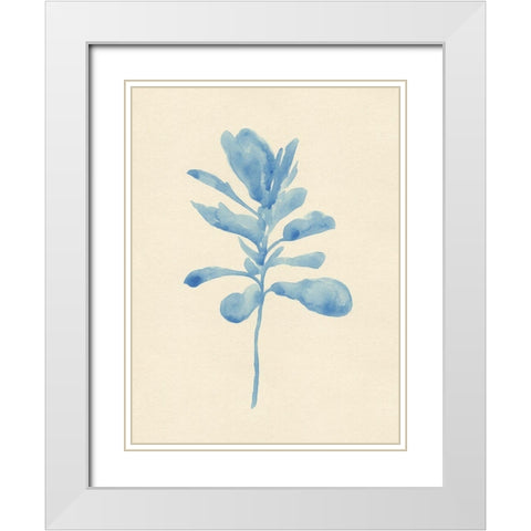 Verditer Fig IV White Modern Wood Framed Art Print with Double Matting by Green, Jacob