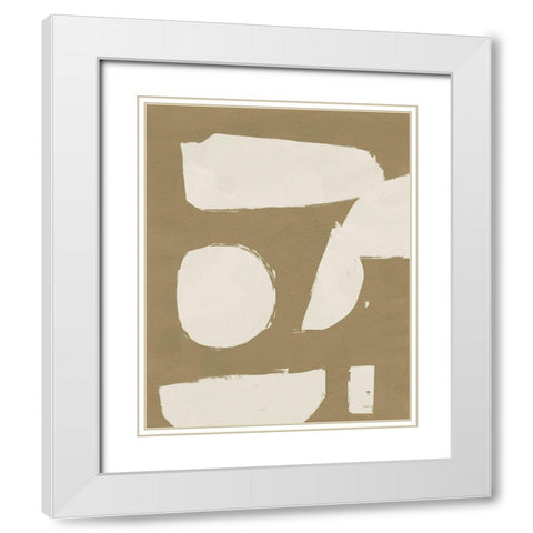 Chunky Abstract I White Modern Wood Framed Art Print with Double Matting by Green, Jacob