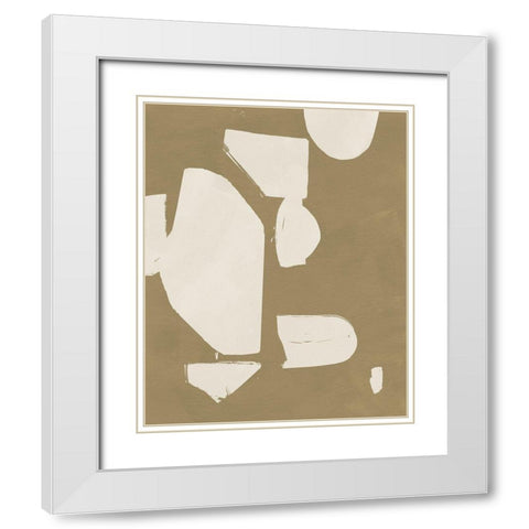 Chunky Abstract II White Modern Wood Framed Art Print with Double Matting by Green, Jacob