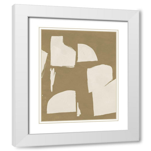 Chunky Abstract IV White Modern Wood Framed Art Print with Double Matting by Green, Jacob