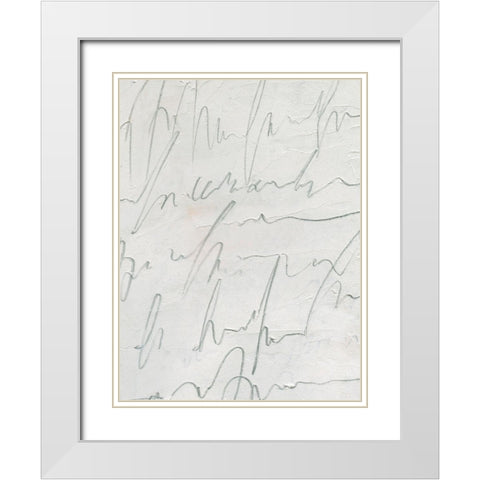 Scrabble I White Modern Wood Framed Art Print with Double Matting by Caroline, Emma
