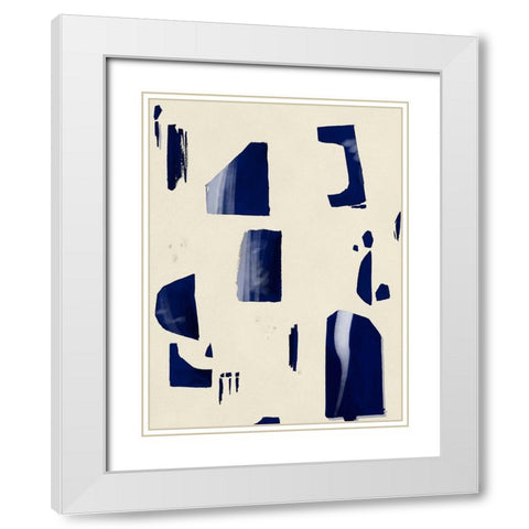 Fragment Abstraction I White Modern Wood Framed Art Print with Double Matting by Wang, Melissa