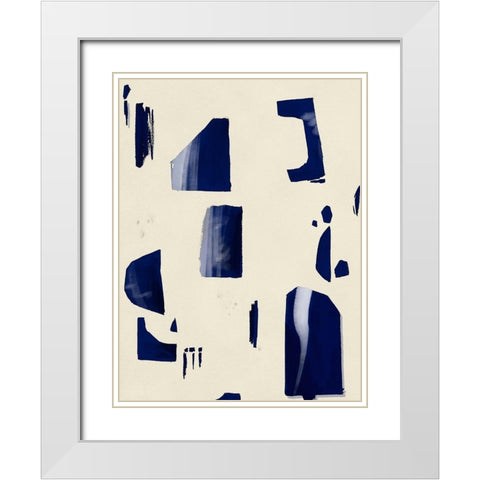 Fragment Abstraction I White Modern Wood Framed Art Print with Double Matting by Wang, Melissa