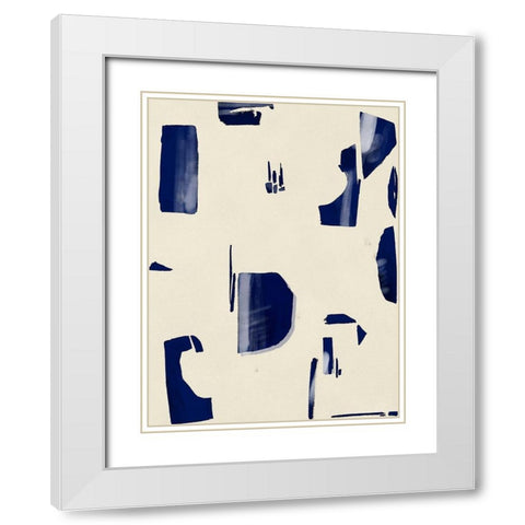 Fragment Abstraction II White Modern Wood Framed Art Print with Double Matting by Wang, Melissa