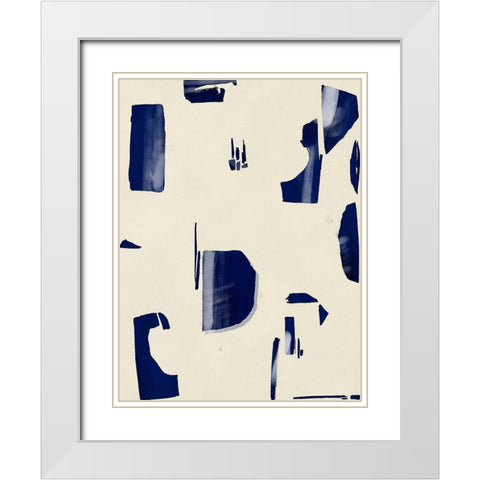 Fragment Abstraction II White Modern Wood Framed Art Print with Double Matting by Wang, Melissa