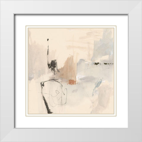 Oat and Slate II White Modern Wood Framed Art Print with Double Matting by Barnes, Victoria