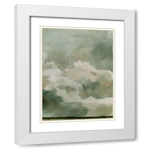 Coming Rain II White Modern Wood Framed Art Print with Double Matting by Caroline, Emma