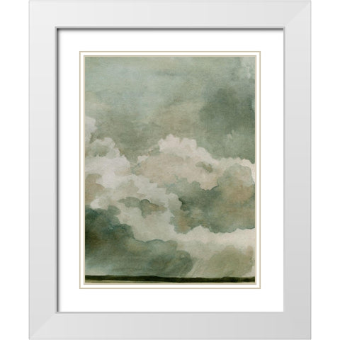 Coming Rain II White Modern Wood Framed Art Print with Double Matting by Caroline, Emma