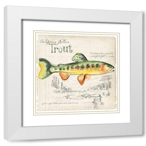 Trout Journal IV White Modern Wood Framed Art Print with Double Matting by Parker, Jennifer Paxton