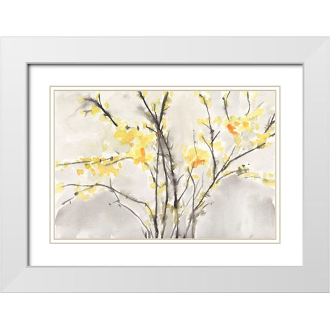 Blissful Elegance I White Modern Wood Framed Art Print with Double Matting by Dixon, Samuel