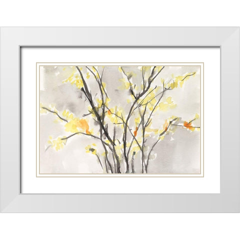 Blissful Elegance II White Modern Wood Framed Art Print with Double Matting by Dixon, Samuel