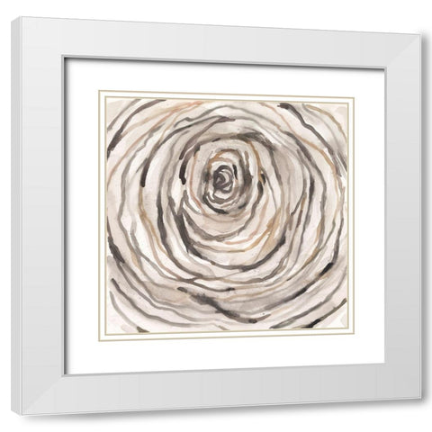 Twisted Branch II White Modern Wood Framed Art Print with Double Matting by Dixon, Samuel