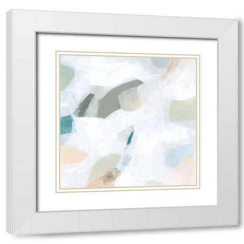 Muted Mosaic I White Modern Wood Framed Art Print with Double Matting by Vess, June Erica