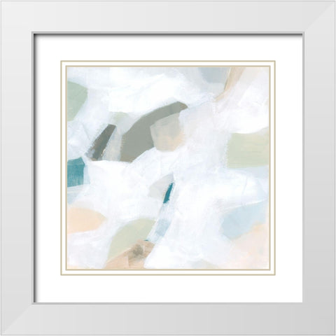 Muted Mosaic I White Modern Wood Framed Art Print with Double Matting by Vess, June Erica