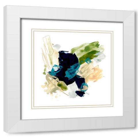 Palette Motion I White Modern Wood Framed Art Print with Double Matting by Vess, June Erica
