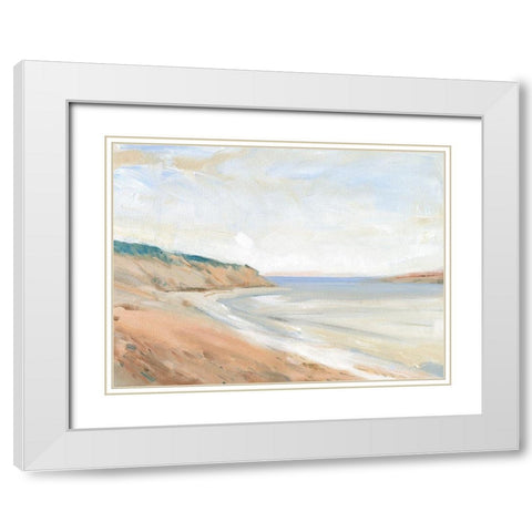 Shoreline Study I White Modern Wood Framed Art Print with Double Matting by OToole, Tim