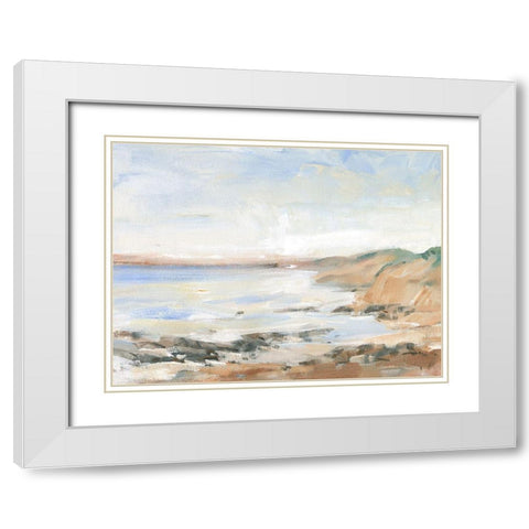 Shoreline Study II White Modern Wood Framed Art Print with Double Matting by OToole, Tim