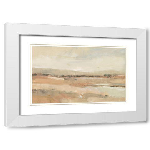 Earth Tone Landscape I White Modern Wood Framed Art Print with Double Matting by OToole, Tim