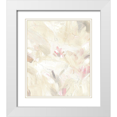 Soft Abstraction II White Modern Wood Framed Art Print with Double Matting by OToole, Tim