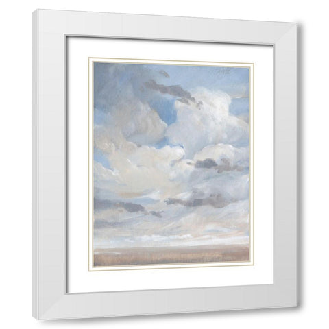 Sky Blue I White Modern Wood Framed Art Print with Double Matting by OToole, Tim