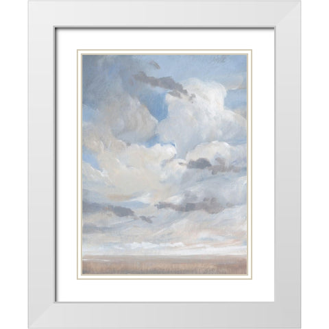 Sky Blue I White Modern Wood Framed Art Print with Double Matting by OToole, Tim