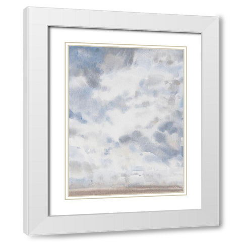 Sky Blue IV White Modern Wood Framed Art Print with Double Matting by OToole, Tim