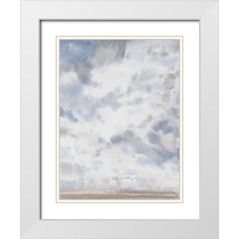 Sky Blue IV White Modern Wood Framed Art Print with Double Matting by OToole, Tim