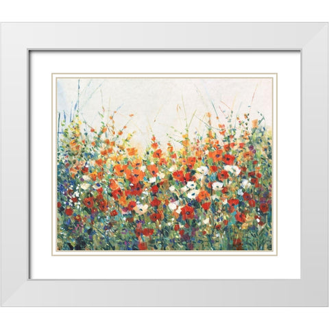 Garden in Bloom I White Modern Wood Framed Art Print with Double Matting by OToole, Tim