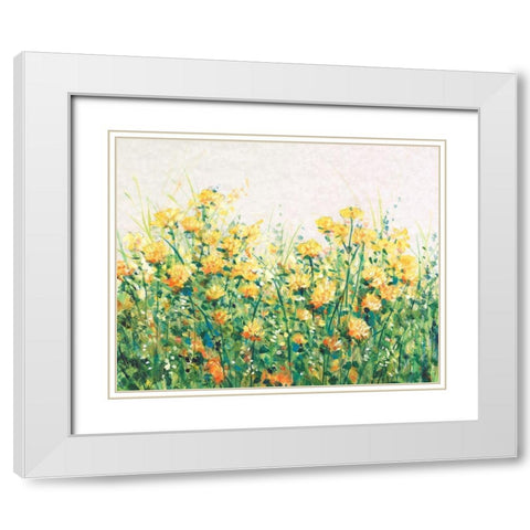 Garden in Bloom III White Modern Wood Framed Art Print with Double Matting by OToole, Tim