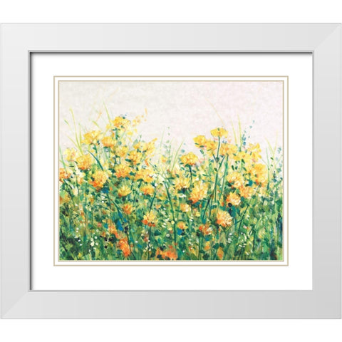 Garden in Bloom III White Modern Wood Framed Art Print with Double Matting by OToole, Tim
