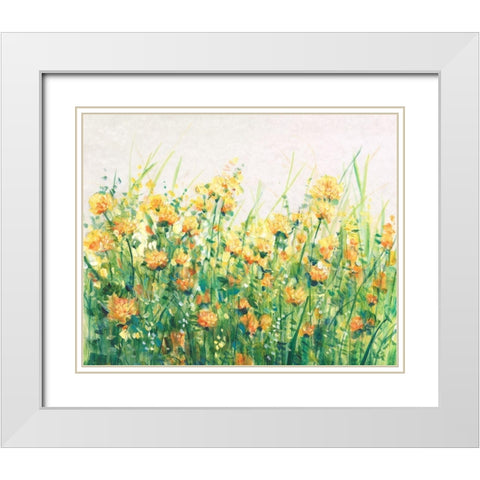 Garden in Bloom IV White Modern Wood Framed Art Print with Double Matting by OToole, Tim