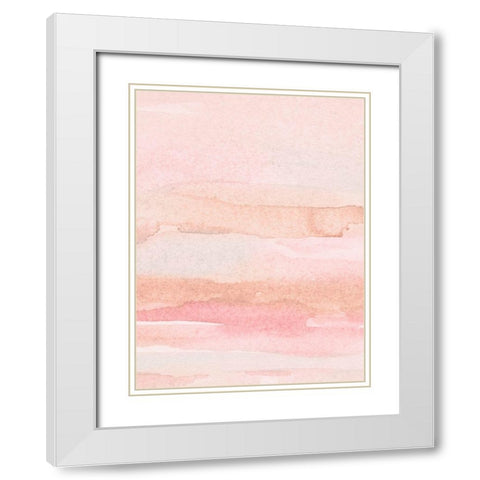 Rose Fade I White Modern Wood Framed Art Print with Double Matting by Scarvey, Emma