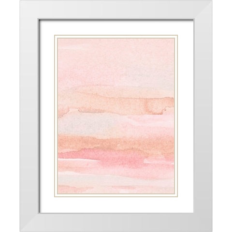 Rose Fade I White Modern Wood Framed Art Print with Double Matting by Scarvey, Emma